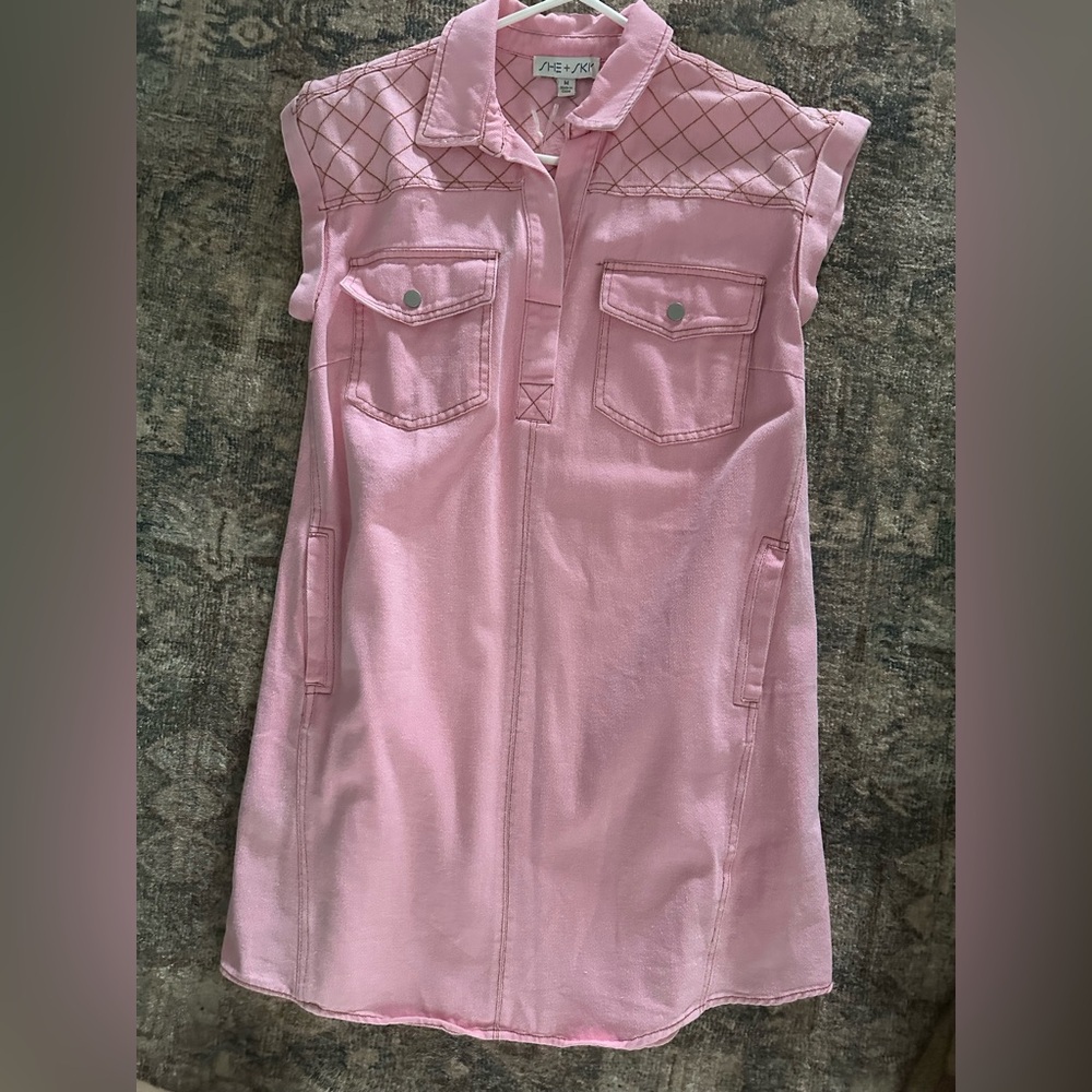 She + Sky Pink Casual Dress